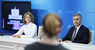 Брифинг Валерия Фалькова в пресс-центре Правительства РФ